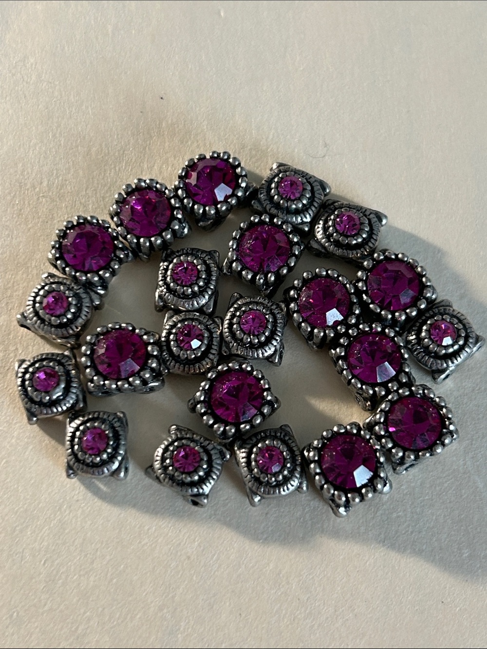 Magenta beads